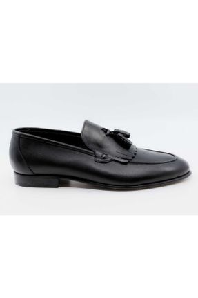 کفش آکسفورد مشکی مردانه چرم طبیعی پاشنه کوتاه ( 4 - 1 cm ) کد 43229334
