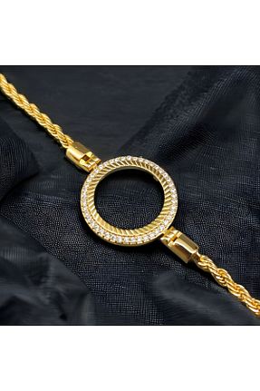 دستبند جواهر طلائی زنانه زیرکن Ceylin Gold - کد 475853409