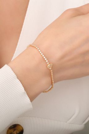 دستبند جواهر طلائی زنانه زیرکن FAZİİİ - کد 657853972