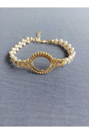 دستبند جواهر طلائی زنانه زیرکن GEZERGOLD TAKI - کد 658667356