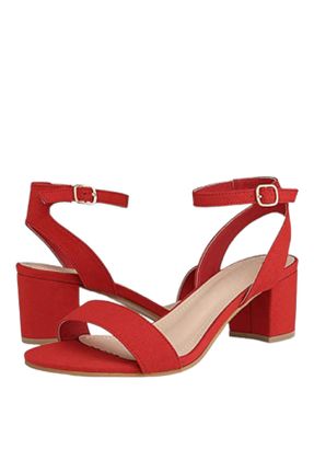 کفش پاشنه بلند کلاسیک قرمز زنانه چرم طبیعی پاشنه ساده پاشنه متوسط ( 5 - 9 cm ) کد 658705081