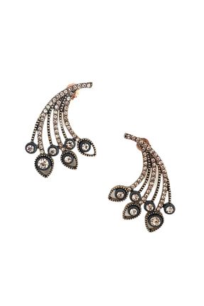 گوشواره جواهر قهوه ای شیشه SOFIAS ZOO - کد 658727710
