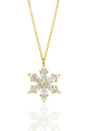 گردنبند نقره طلائی زنانه 925 عیار Bilsen Store - کد 658934866