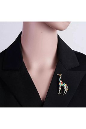 سنجاق سینه طلائی زنانه فلزی ESJ - کد 659034639