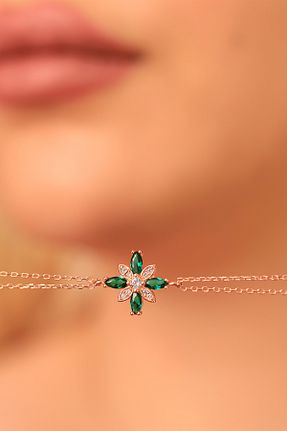 دستبند نقره صورتی زنانه 925 عیار byess - کد 658938274