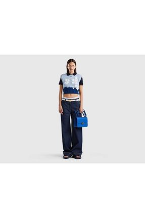 شلوار سرمه ای زنانه جین United Colors of Benetton - کد 658961093