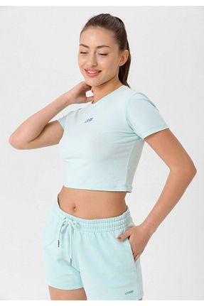 تیشرت فیروزه ای زنانه اسلیم فیت Looker Club - کد 659979310