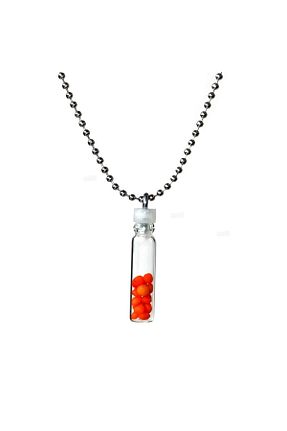 گوشواره جواهر نارنجی شیشه Market66 - کد 660050756