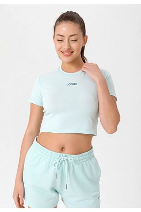 تیشرت فیروزه ای زنانه اسلیم فیت Looker Club - کد 659979310