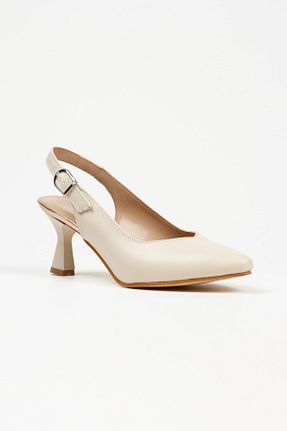 کفش پاشنه بلند کلاسیک بژ زنانه چرم مصنوعی mermaid shoes - کد 660271297