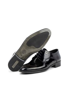 کفش کلاسیک قهوه ای مردانه چرم طبیعی پاشنه کوتاه ( 4 - 1 cm ) پاشنه ساده کد 355920919