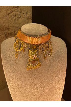 گردنبند جواهر طلائی زنانه سنگ طبیعی Leyla Tasarım Atölyesi - کد 660428049