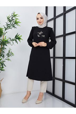 تونیک حجاب مشکی زنانه بافتنی BELLİNA - کد 660475317