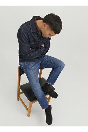 شلوار جین آبی مردانه پاچه تنگ Jack & Jones - کد 660880792