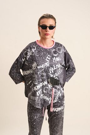 بلوز سایز بزرگ طوسی زنانه کلاسیک VERDA - کد 659877868