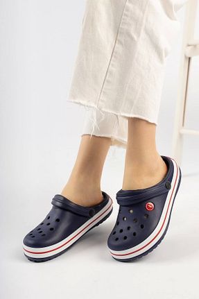 دمپائی سرمه ای زنانه پاشنه تخت NAVİSHOES - کد 659999258