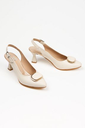 کفش پاشنه بلند کلاسیک بژ زنانه چرم مصنوعی mermaid shoes - کد 660277577
