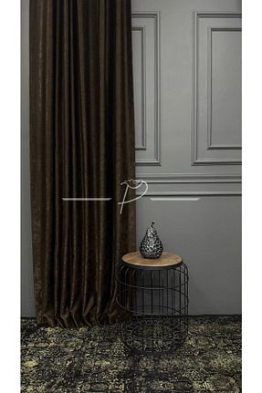 پرده زمینه قهوه ای پلی استر rendecioğlutekstil - کد 660627489