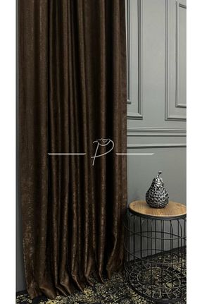 پرده زمینه قهوه ای پلی استر rendecioğlutekstil - کد 660627489