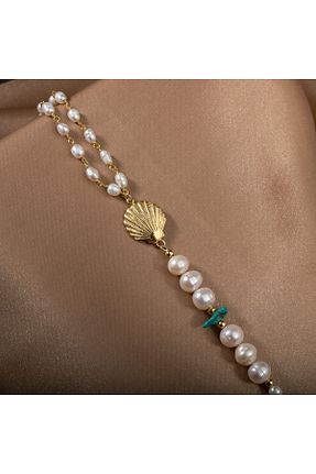 دستبند مروارید سفید مروارید فرهنگی OSMANLI DOĞAL TAŞ - کد 661639515