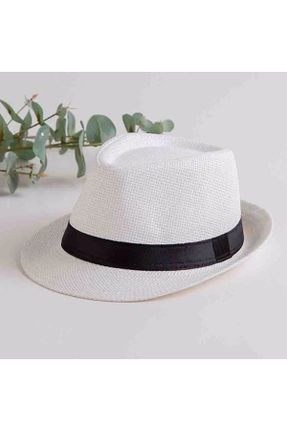 کلاه سفید زنانه حصیری کد 334068396