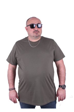 تی شرت خاکی مردانه سایز بزرگ کد 656136514