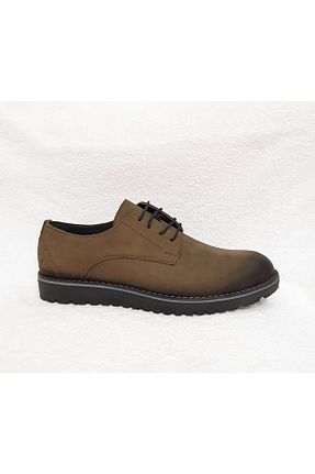 کفش آکسفورد خاکی مردانه نبوک DUFAS - کد 85977687