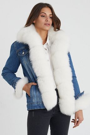 پالتو پشمی سفید زنانه رگولار nero leather fur - کد 87291083