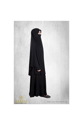 ست بالاتنه و پائین تنه حجاب مشکی زنانه Asimetrik Elimkon - کد 87330229
