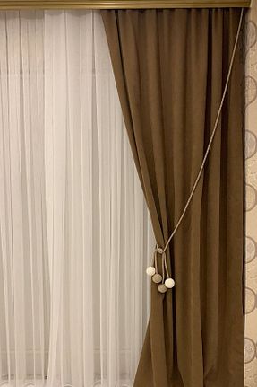 اکسسوری پرده قهوه ای Petra Home Perde - کد 46120998