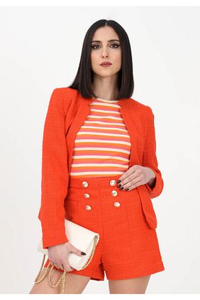 شلوارک و برمودا زرشکی زنانه پارچه ONLY - کد 661714008