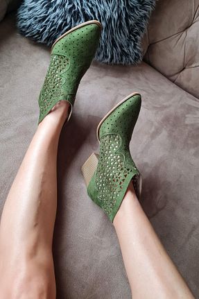 بوت / نیم بوت سبز زنانه جیر Topukla Footwear - کد 662006529