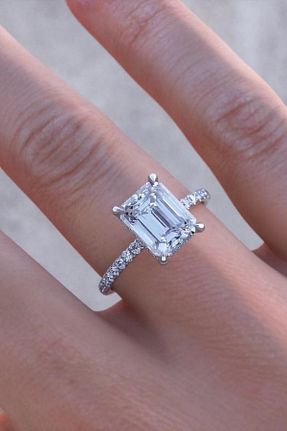 انگشتر برلیان سفید 1,01 - 2,00 Crystal Diamond Zirconia - کد 662233325