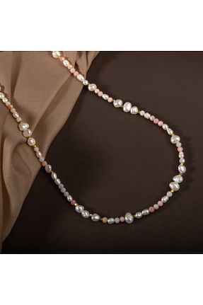 گردنبند جواهر صورتی زنانه سنگ OSMANLI DOĞAL TAŞ - کد 661666370