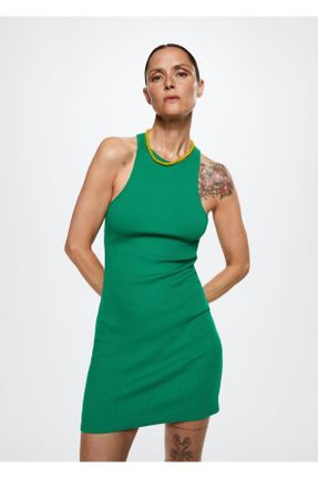 لباس سبز زنانه بافتنی پنبه (نخی) رگولار کد 308323095