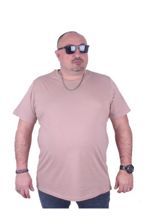 تی شرت بژ مردانه سایز بزرگ کد 656335107