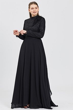 لباس مجلسی حجاب مشکی زنانه Esswaap - کد 40566163