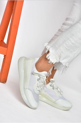 کفش اسنیکر سفید زنانه بند دار Fox Shoes - کد 660526595