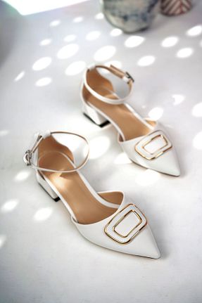 کفش پاشنه بلند کلاسیک سفید زنانه ساتن bakacstore - کد 662764123