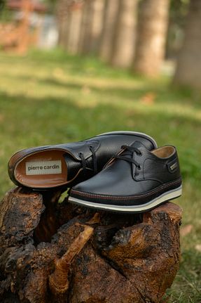کفش کژوال مشکی مردانه چرم خالص Pierre Cardin - کد 662852135
