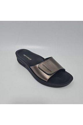 دمپائی طوسی زنانه چرم مصنوعی Ceyo - کد 663632944