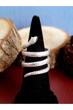 انگشتر جواهر زنانه روکش نقره Antique Dolunay - کد 125707957