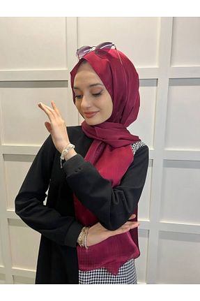 شال زرشکی زنانه پلی استر Cosie - کد 662868005