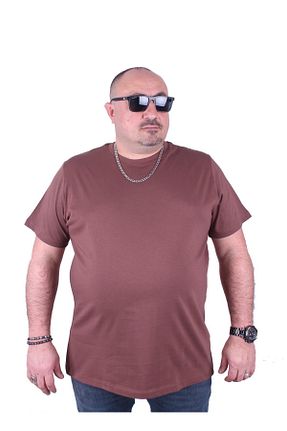 تیشرت سایز بزرگ قهوه ای مردانه سایز بزرگ Starbattal - کد 656336439