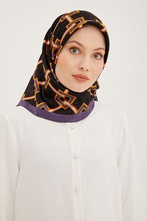 روسری نباتی کرپ ساتن ابریشم Armine - کد 663646617