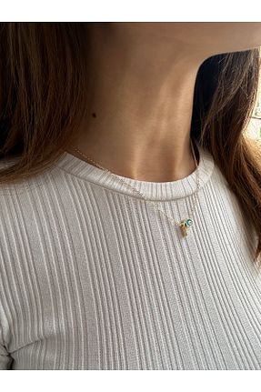 گردنبند جواهر طلائی زنانه روکش طلا Everglow Jewelry - کد 663700781