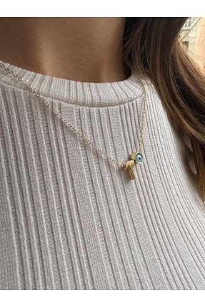 گردنبند جواهر طلائی زنانه روکش طلا Everglow Jewelry - کد 663731379