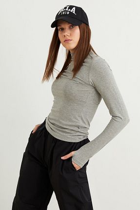 بادی سرمه ای زنانه یقه ماهیگیر Ladima - کد 663954042