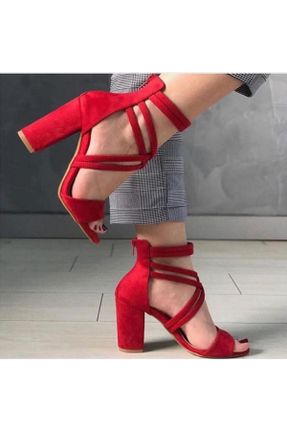 کفش پاشنه بلند کلاسیک قرمز زنانه چرم طبیعی پاشنه ساده پاشنه متوسط ( 5 - 9 cm ) کد 659859870