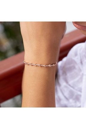 دستبند نقره صورتی زنانه Medcezir Silver - کد 159355948